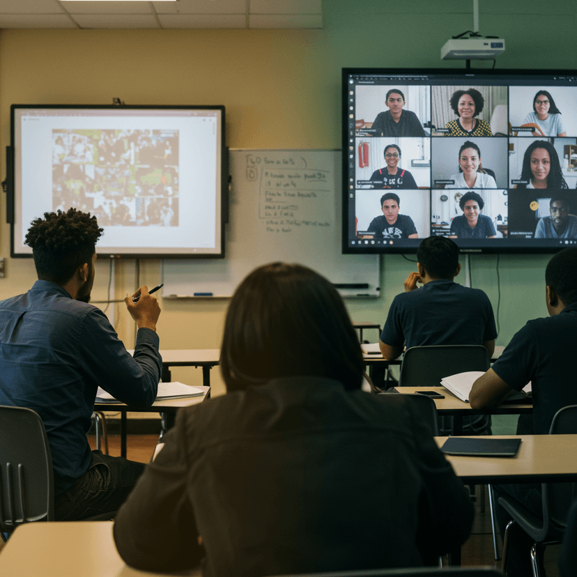 Hybrid learning combining online and in-person